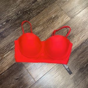 Red Swim Bikini Top NWT